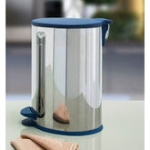 Lixeira Aço Inox com Pedal para Banheiro 12L com Balde Interno Removível Martinazzo Azul Marinho